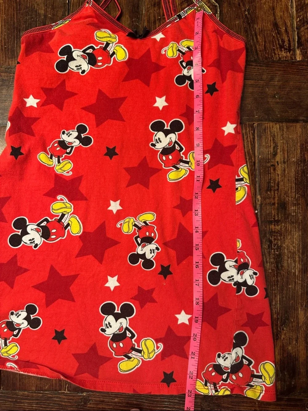 Disney Mickey Red Star Print Slip Dress. Size Small - Picture 6 of 10